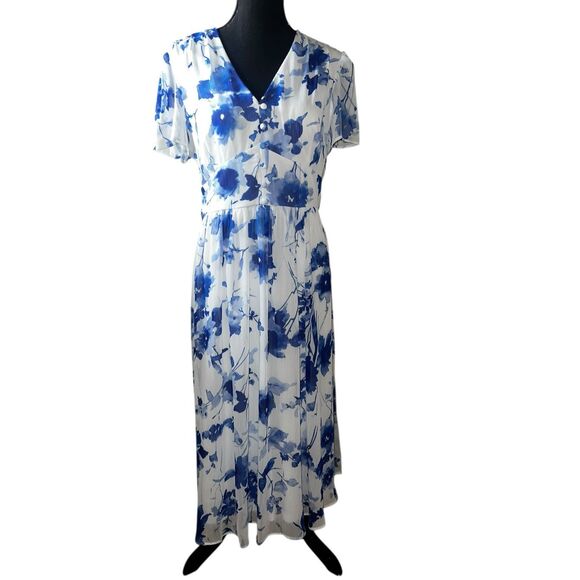 DKNY Iris Multi Printed A-Line Dress woman’s 14 Trendy wedding career - Picture 3 of 6